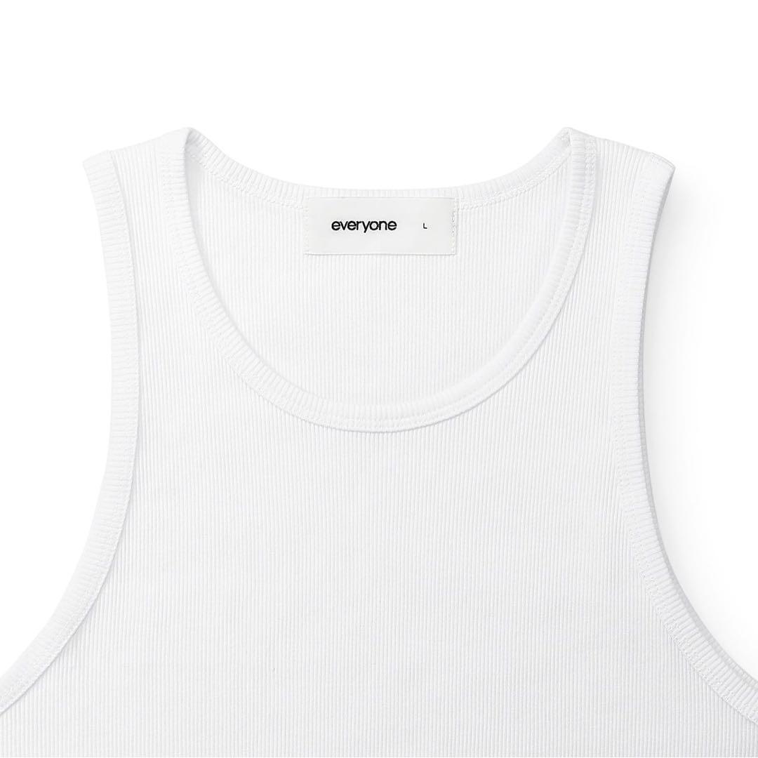 Lサイズ everyone 3P rib tank top WHITE 1枚