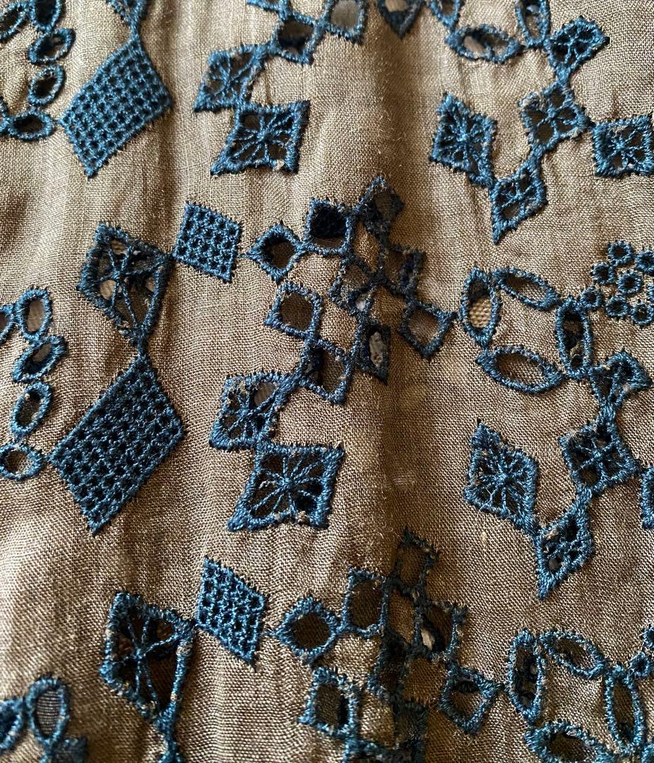 ヨーガンレール　ラミー総刺繍　ロングカーディガン・羽織　ババグーリ