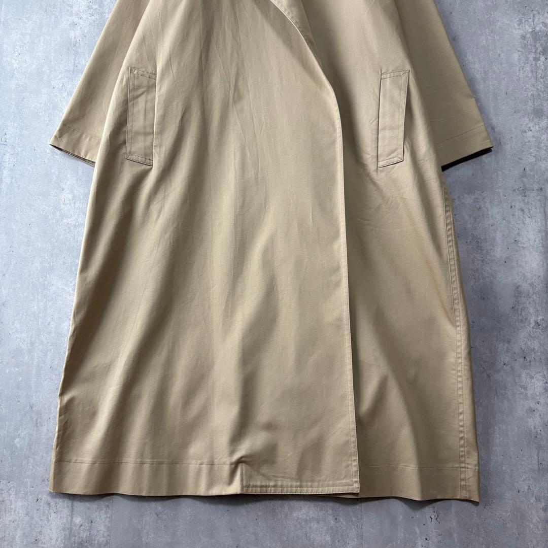 ミズイロインド mizuiro ind ドルマンスリーブトレンチコート ベージュ