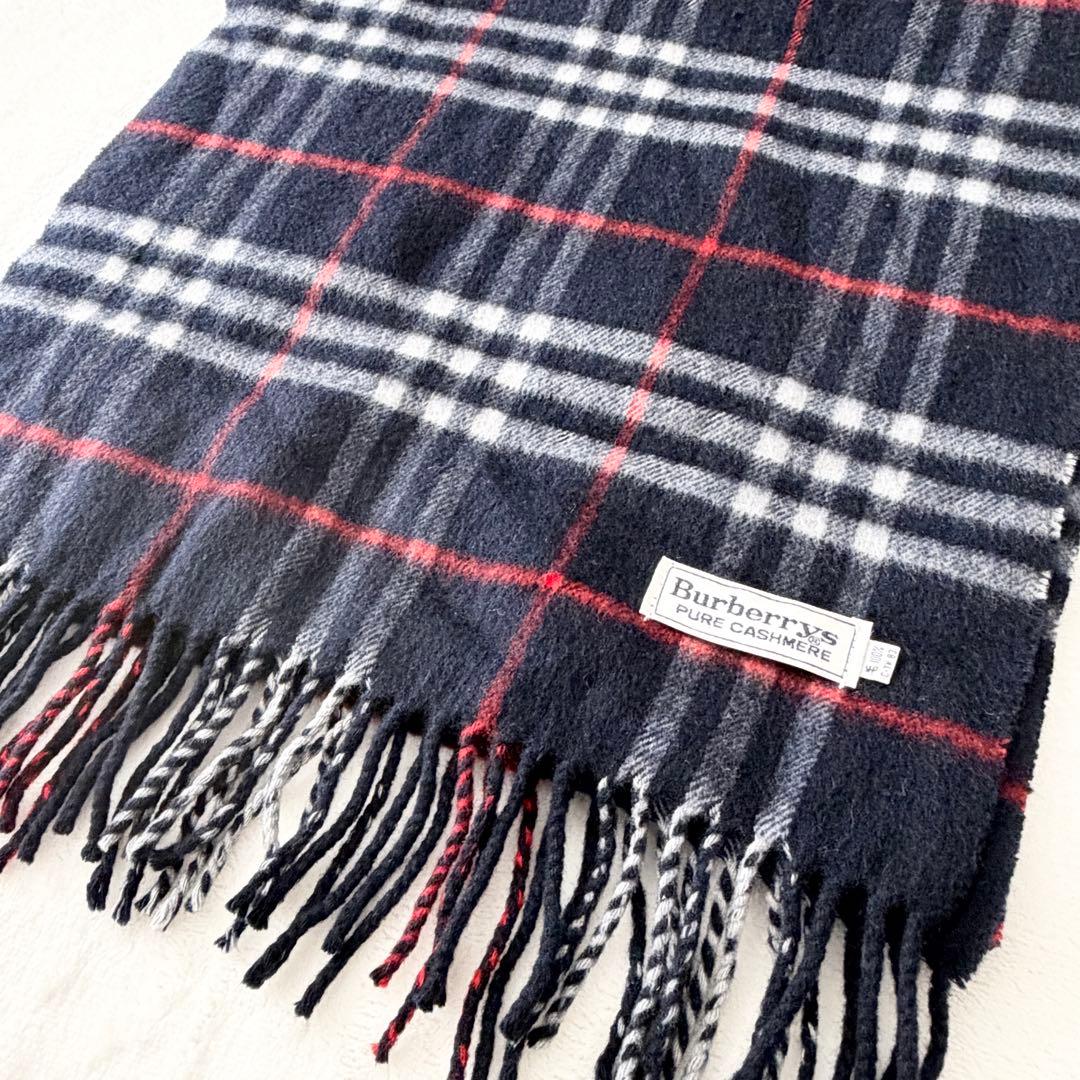 極美品★BURBERRY バーバリー マフラー ノバチェック カシミヤ100%
