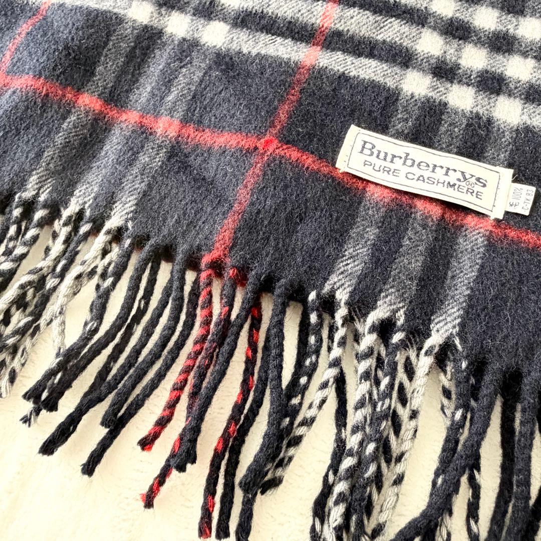 極美品★BURBERRY バーバリー マフラー ノバチェック カシミヤ100%