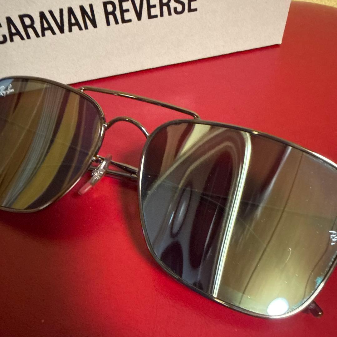 未使用品Ray-Ban キャラバン　リバースORBR0102S 004/GA