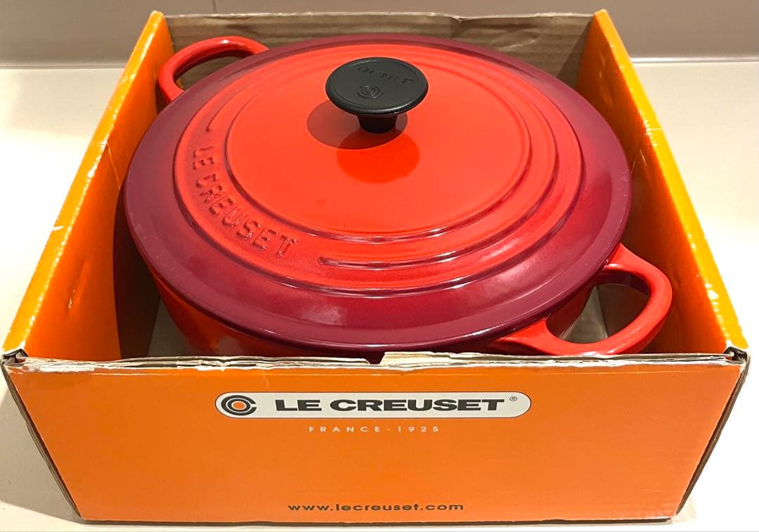ル・クルーゼ　Le Creuset ココットロンド 22cm オレンジ IH対応
