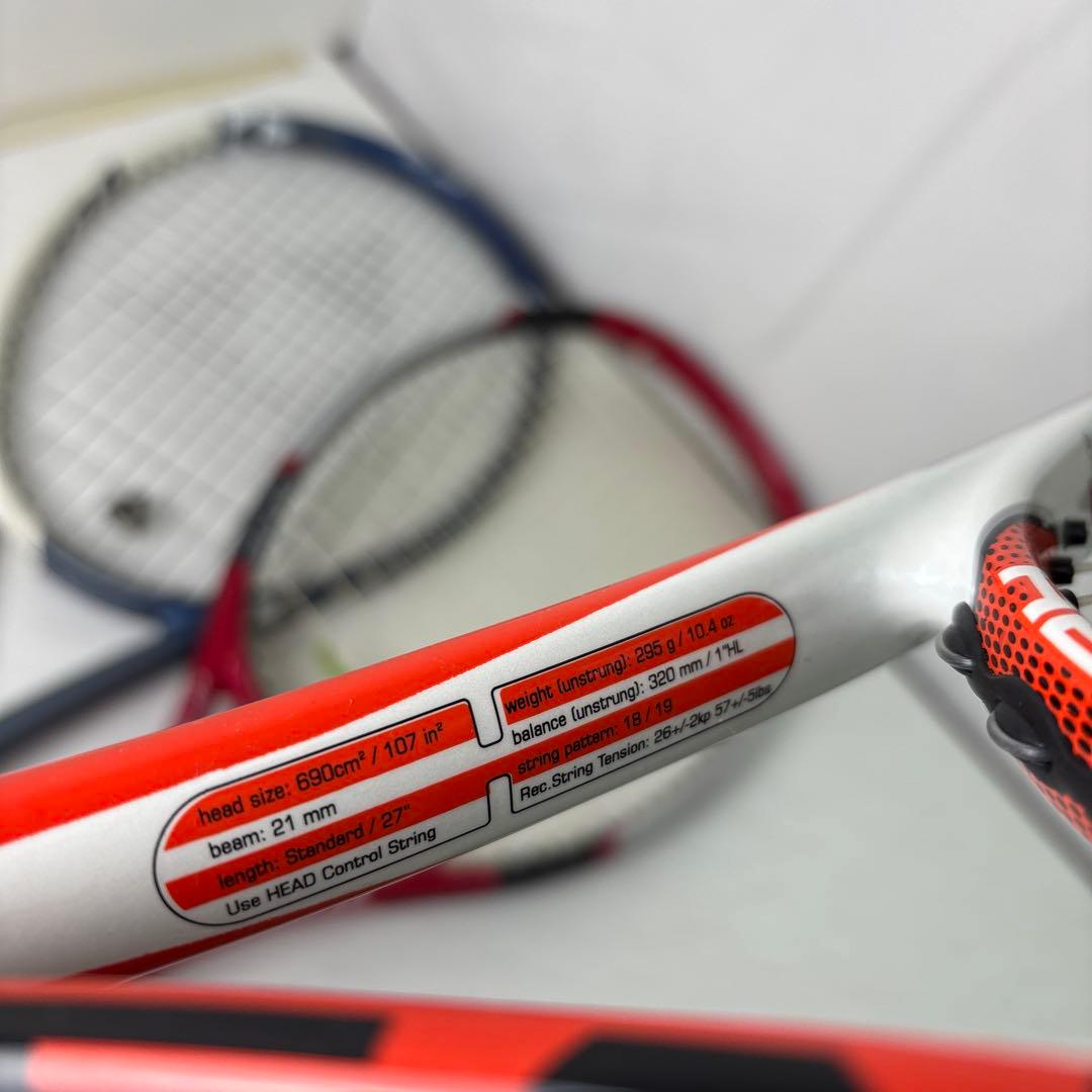 W*0様 硬式テニスラケット 3本セット YONEX HEAD FISCHER