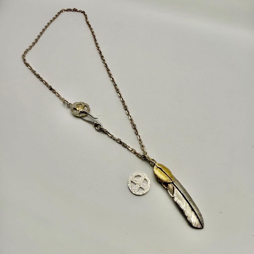 美品　ファーストアローズ　上金フェザーＬ　ネックレスセット　細角50cm