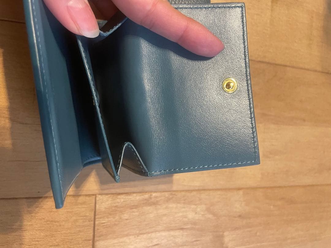 CELINE 小型三つ折り財布 プルシアンブルー