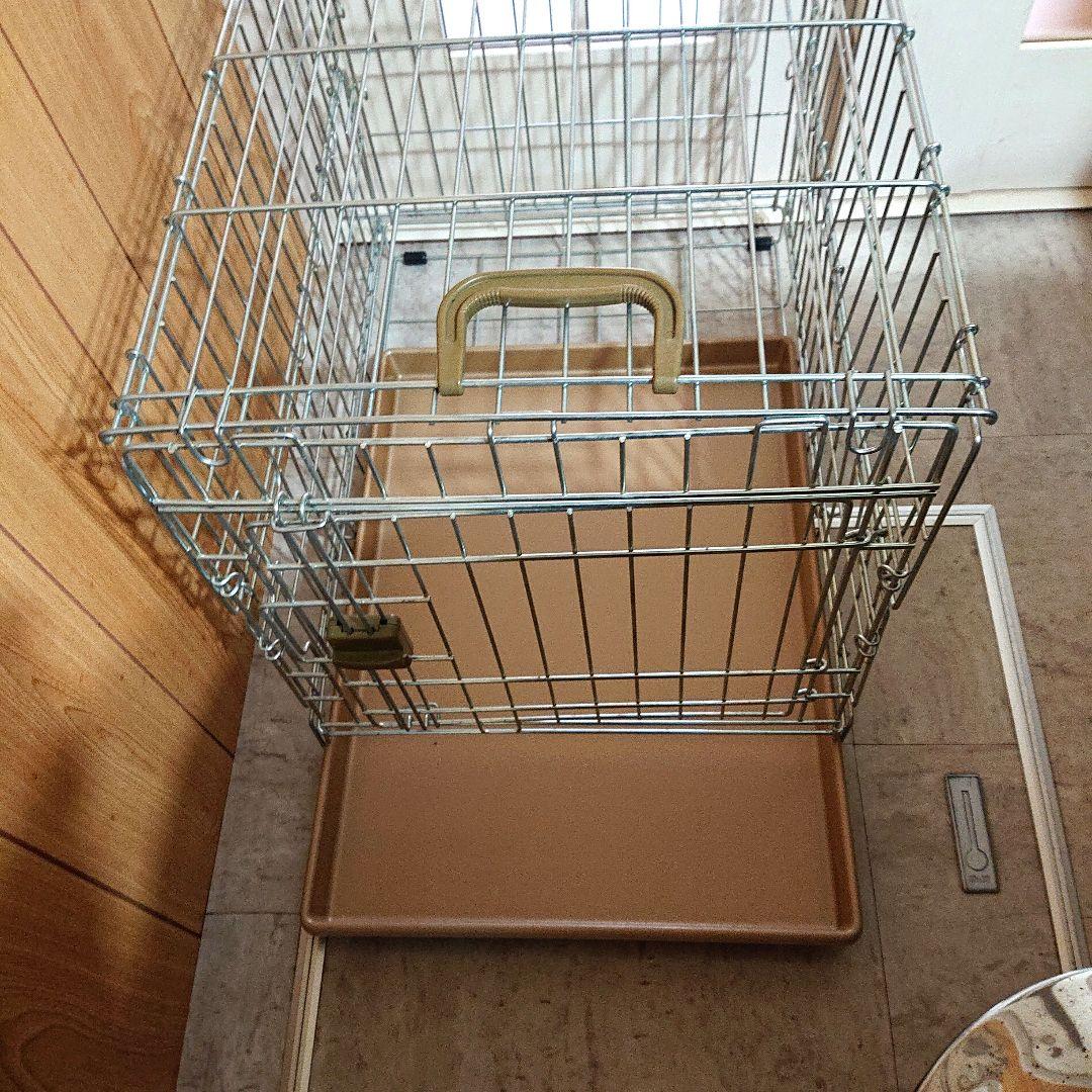 金属製スチール小型〜中型ペットゲージ折り畳み式