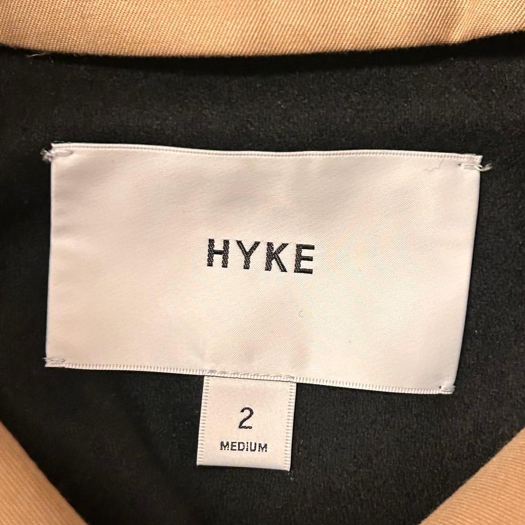 【新品未使用タグ付✨23年式】HYKE ビッグフィット トレンチコートMキャメル