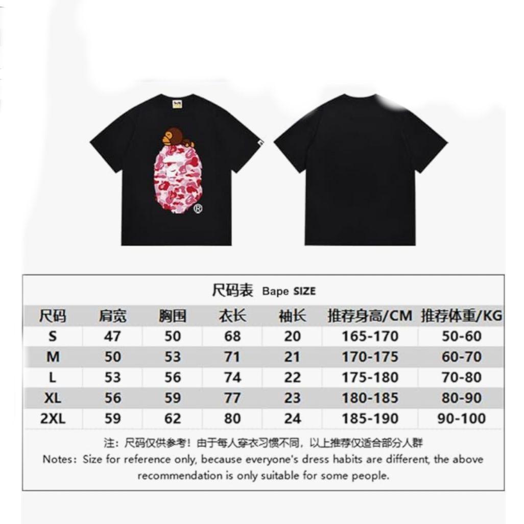 Tシャツ M 黒 日本製 コットン100％ ベイプ A BATHING APE