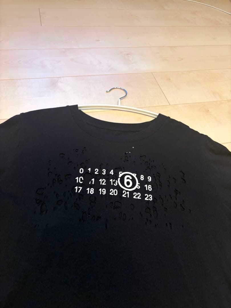 MM6 ロゴTシャツ　美品　ブラック