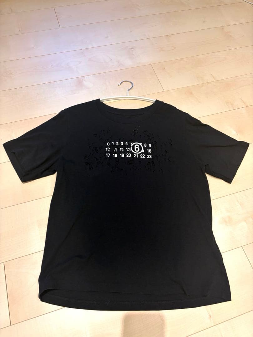MM6 ロゴTシャツ　美品　ブラック