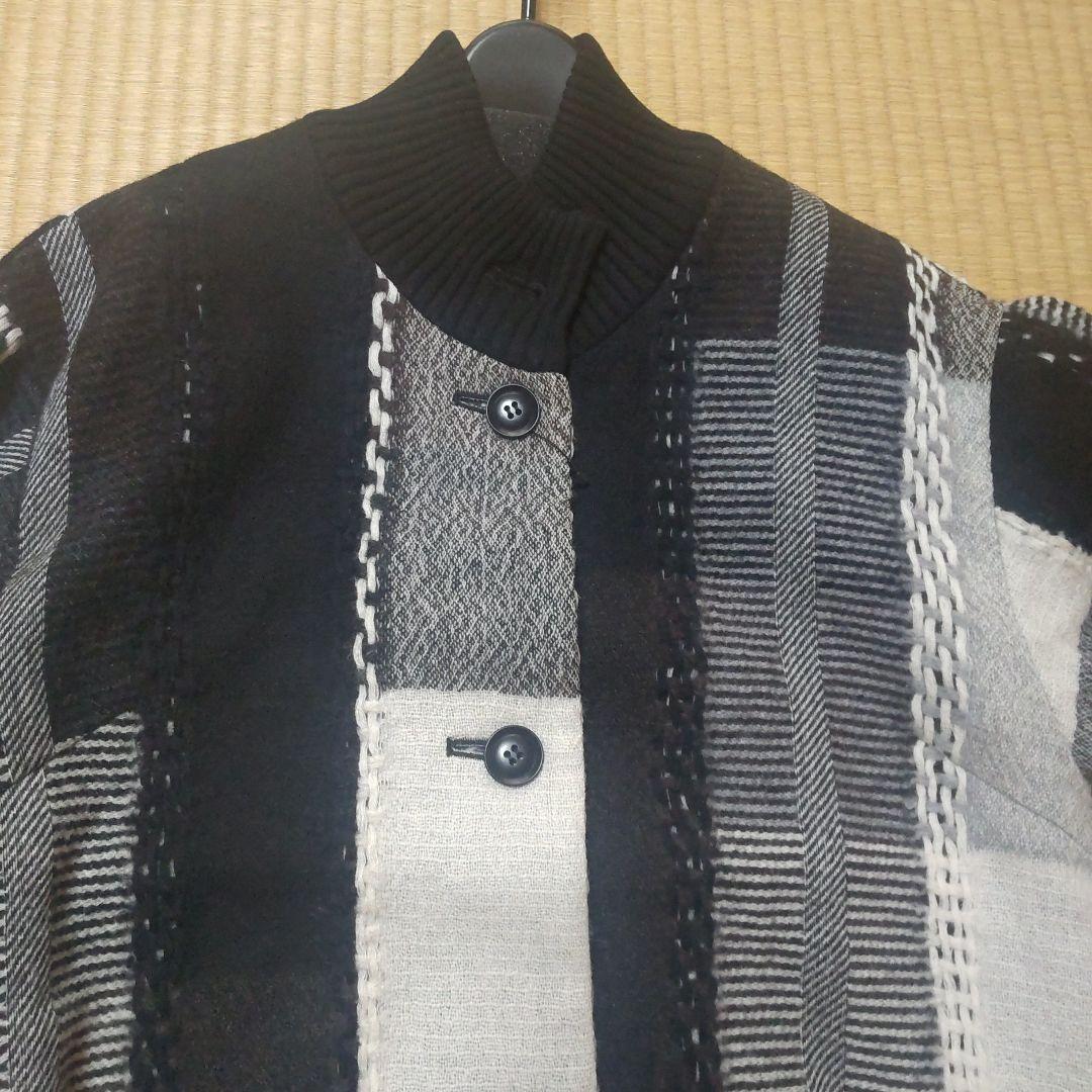 ✿M&kyoko✿新品　素敵な チェック柄ニットコート