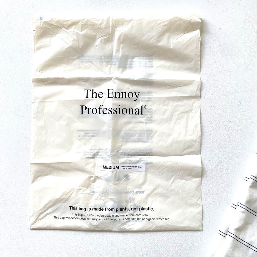 The Ennoy Professional® パネルボーダー　Tシャツ　白　M