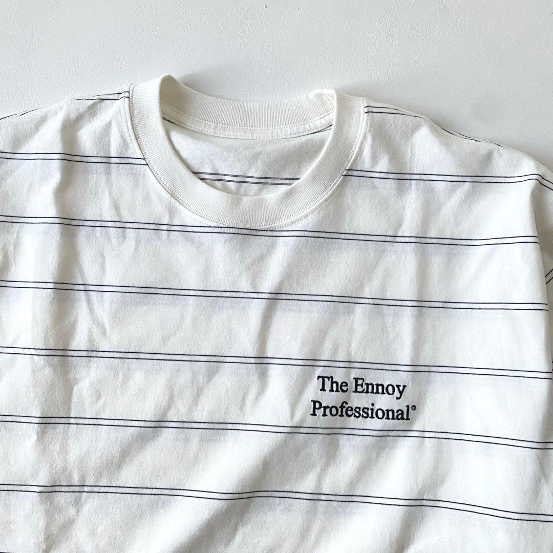 The Ennoy Professional® パネルボーダー　Tシャツ　白　M