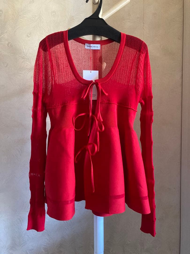 新品未使用maison special SheerPeplum Cardigan