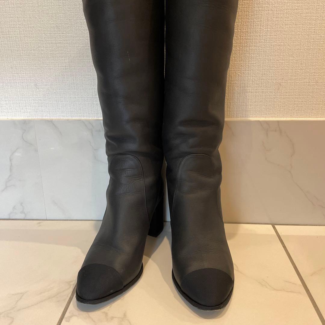 CHANELロングブーツ　箱あり