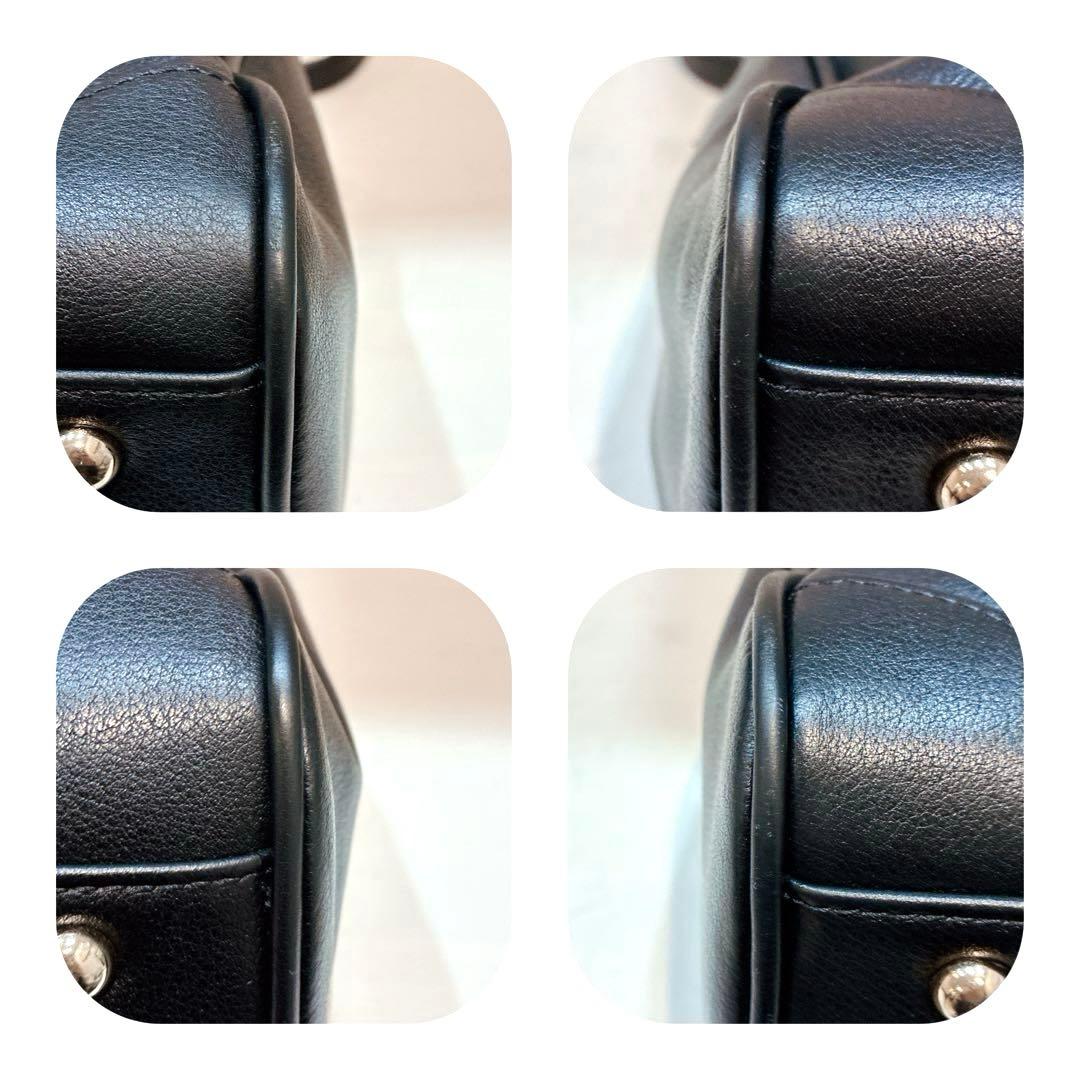【美品】PAPILLONNER SEAU レザー　ミニボストンバッグ 2way