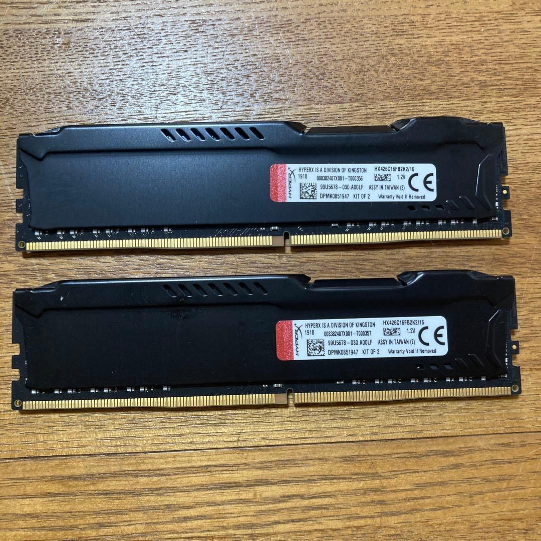 HyperX Fury DDR4 2666 16GB （8×2）
