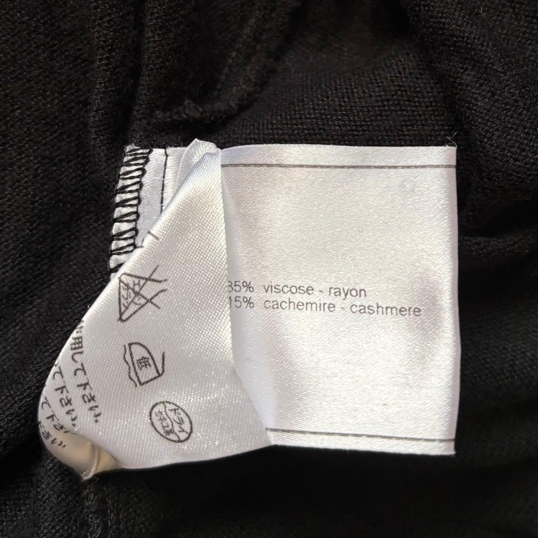 希少 CHANEL シャネル 06P カシミヤ混 薄手カーディガン 38 黒
