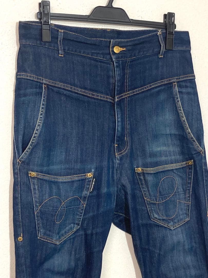 メルシーボークー　後ろ前パンツ　サルエルパンツ　濃紺　XL　大きいサイズ