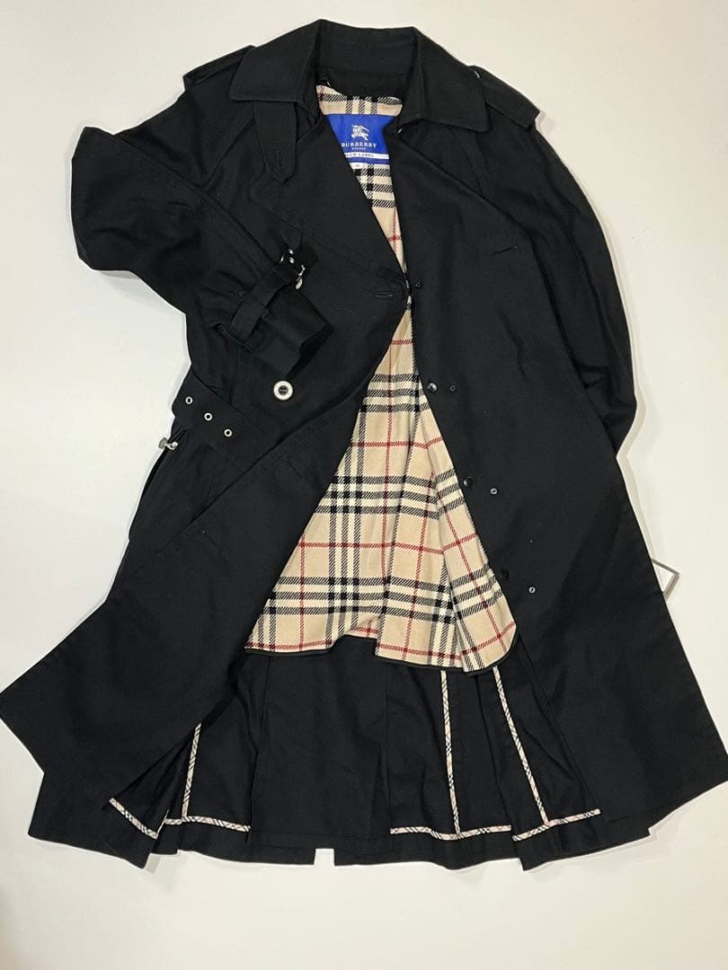 BURBERRY BLUE LABEL トレンチコート ブラック サイズ38