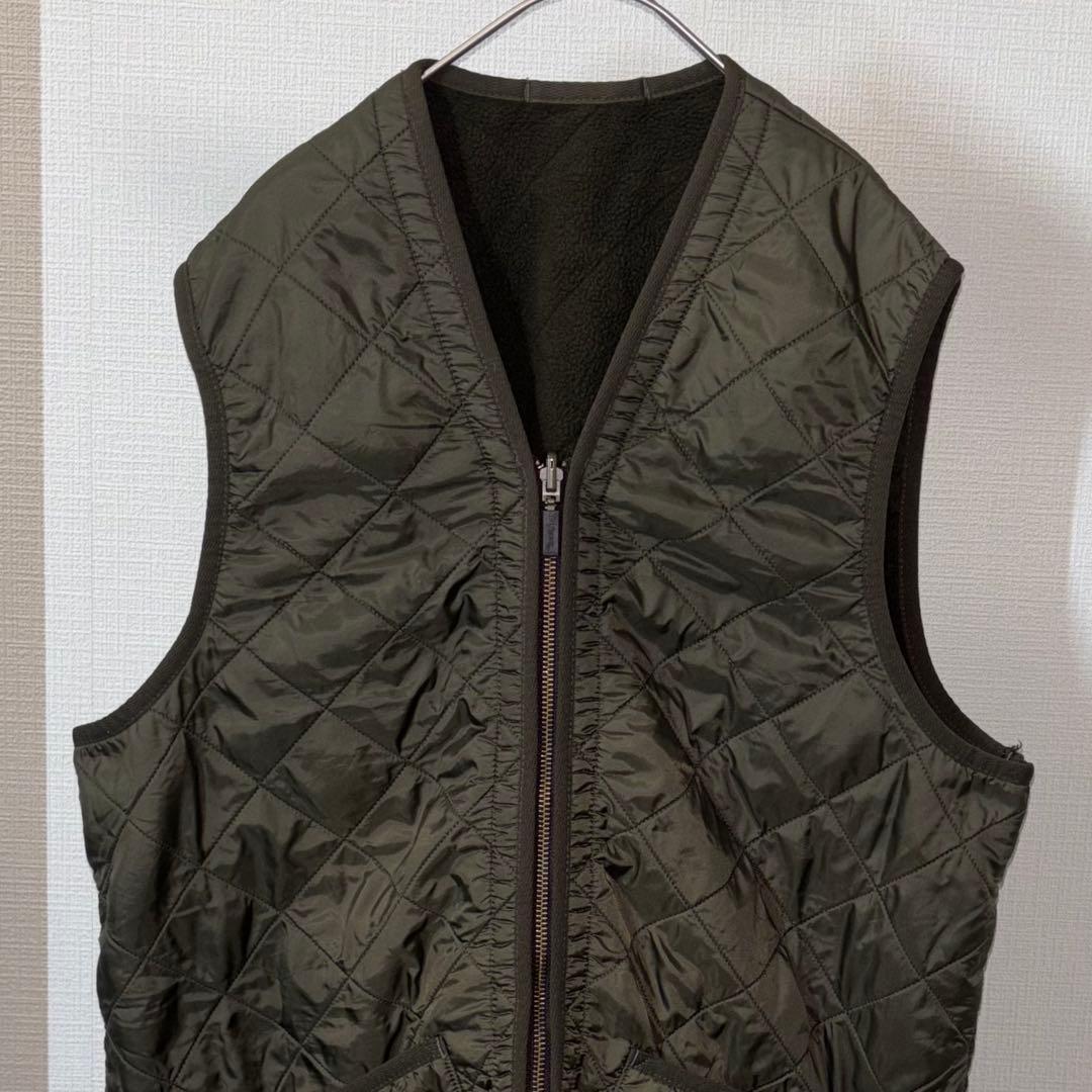 Barbour キルティングベスト オリーブ バブアー メンズ M ジャケット