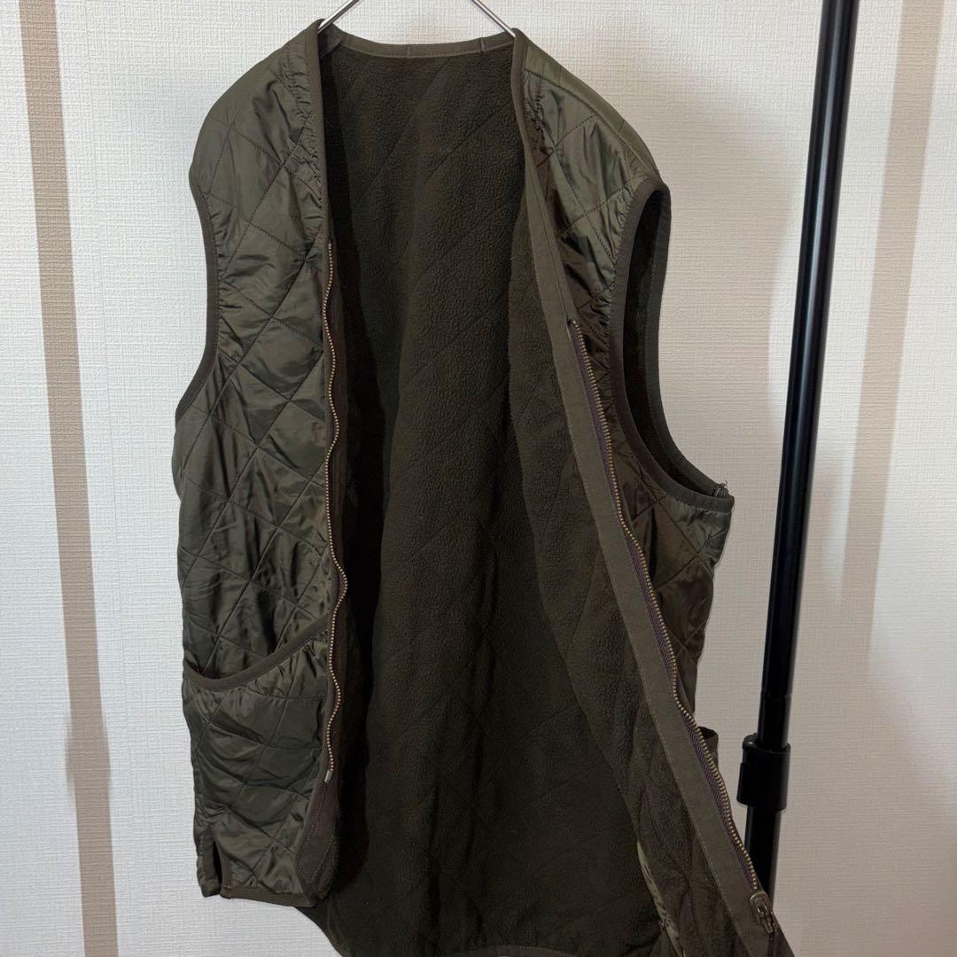 Barbour キルティングベスト オリーブ バブアー メンズ M ジャケット