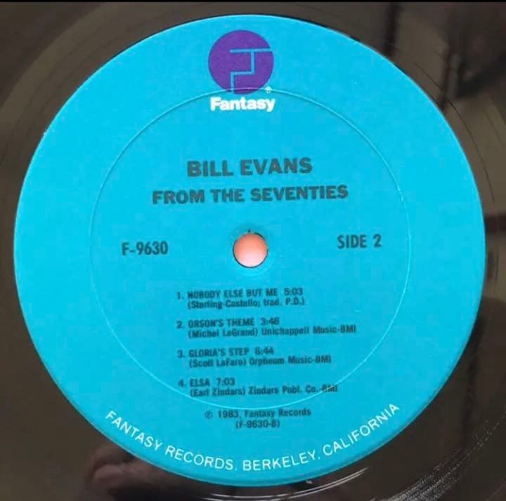 ビル・エヴァンス Bill Evans【オリジナル初期盤・青ラベル・美品・稀少】