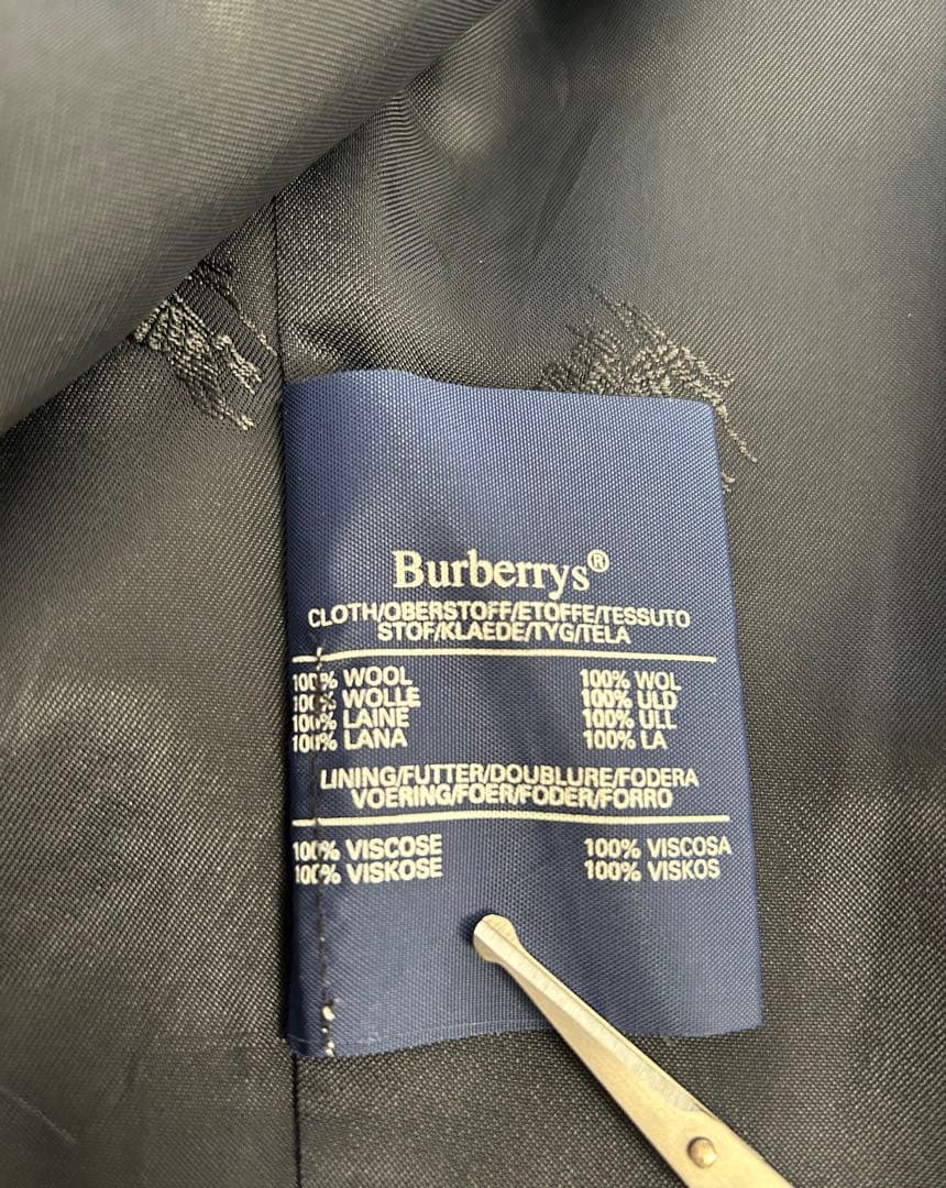 極美品　英国製Burberrys バーバリー ダブル紺ブレザー金ボタン