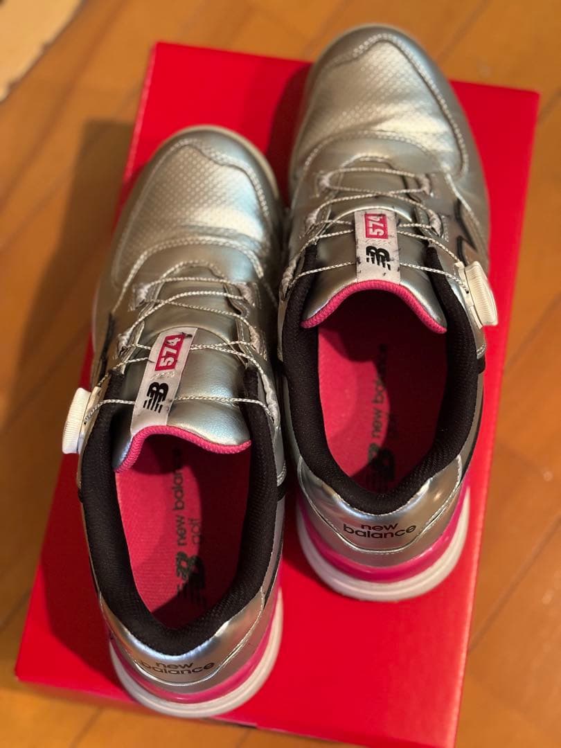 純 New Balance 574ゴルフシューズ