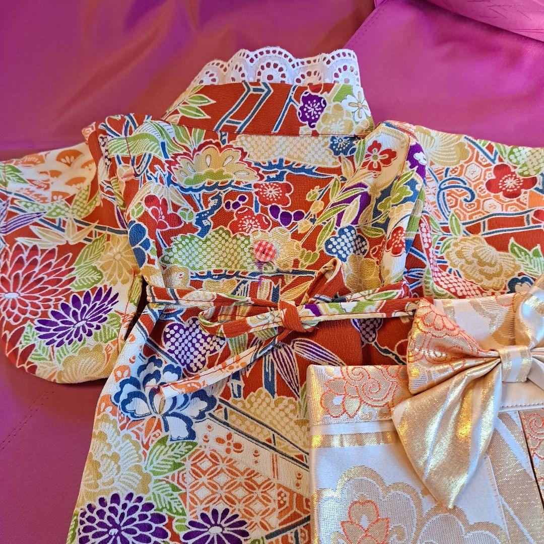 犬服　着物、袴セット女の子用　ハンドメイド