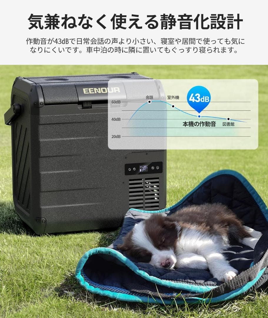 EENOUR 車載冷蔵庫 D18 18L バッテリー付き 動作確認済 美品