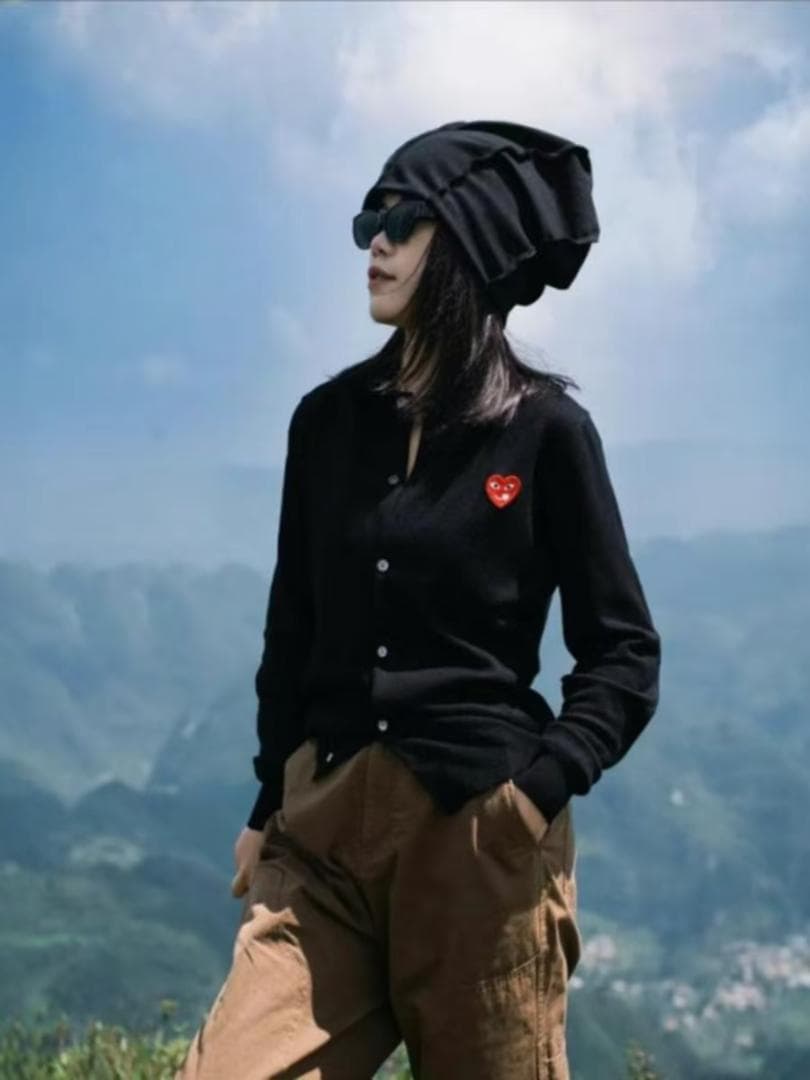 PLAY COMME des GARCONS カーディガンM-XL#7 黑