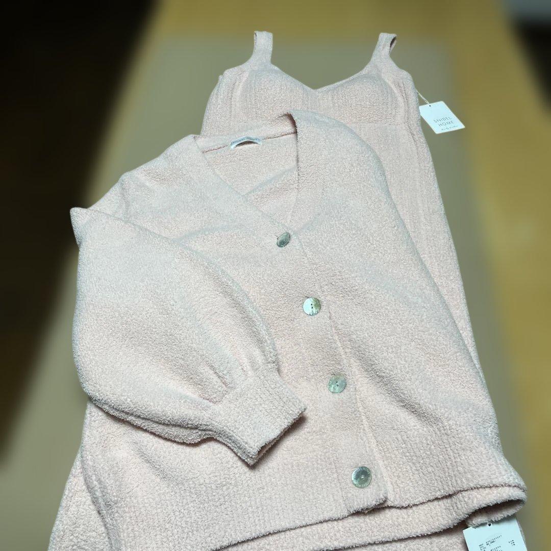 新品✨SNIDEL  カーディガン×タンクワンピースSET ピンク