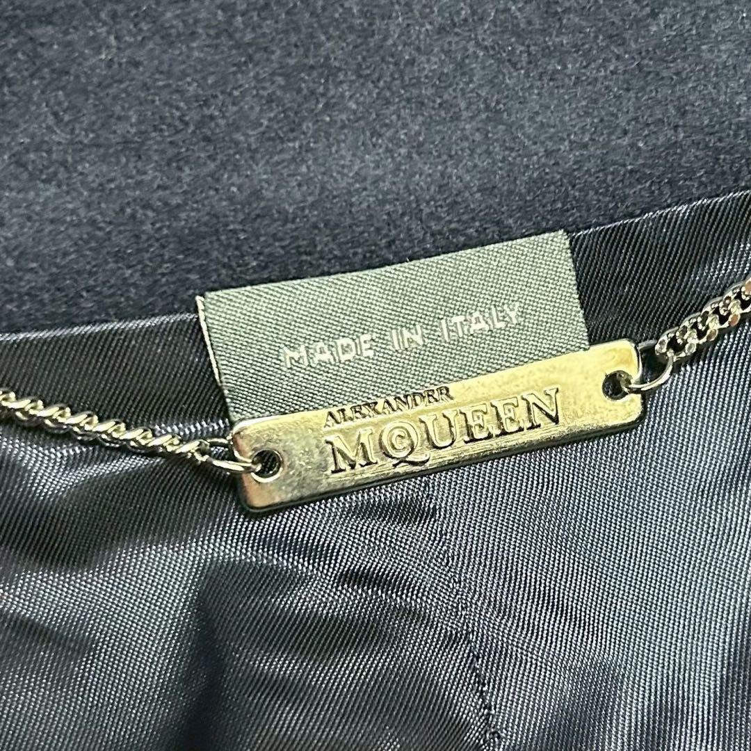 【ALEXANDER McQUEEN】 紺 フレアコート 金ボタン 40 伊製