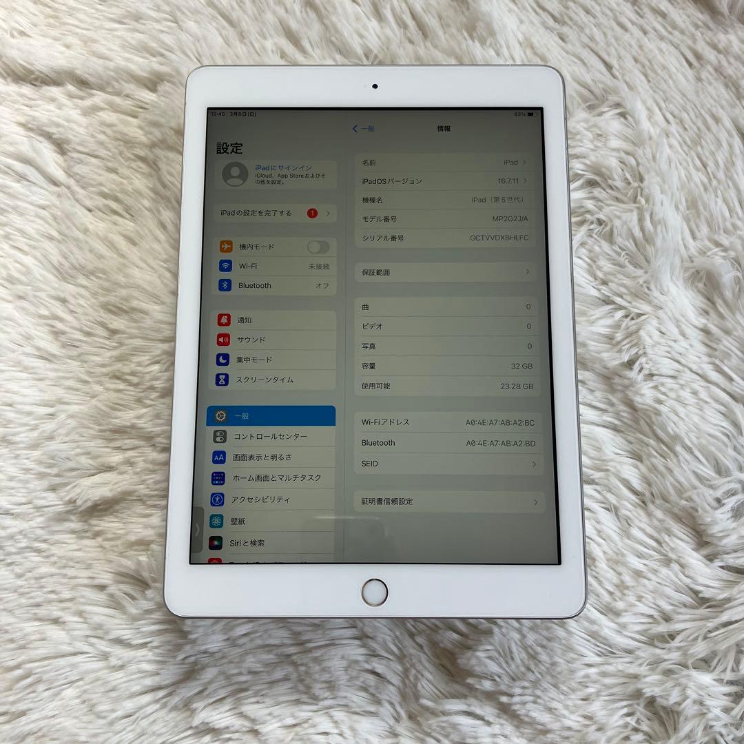 【早い者勝ち】iPad 第5世代 32GB 【すぐ発送】【付属品】