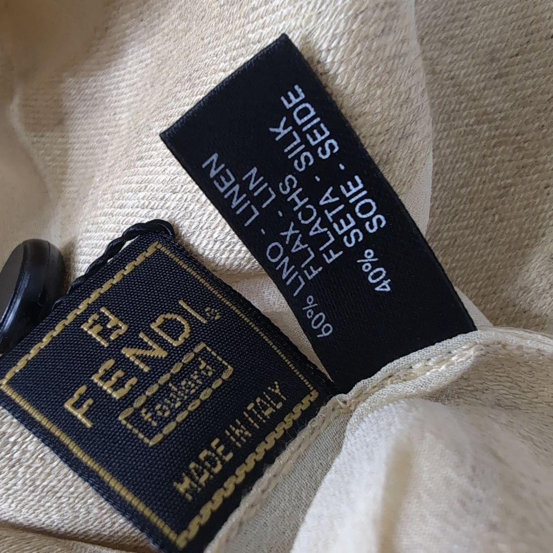 FENDI 未使用タグ付き リネンシルク春ストール訳あり
