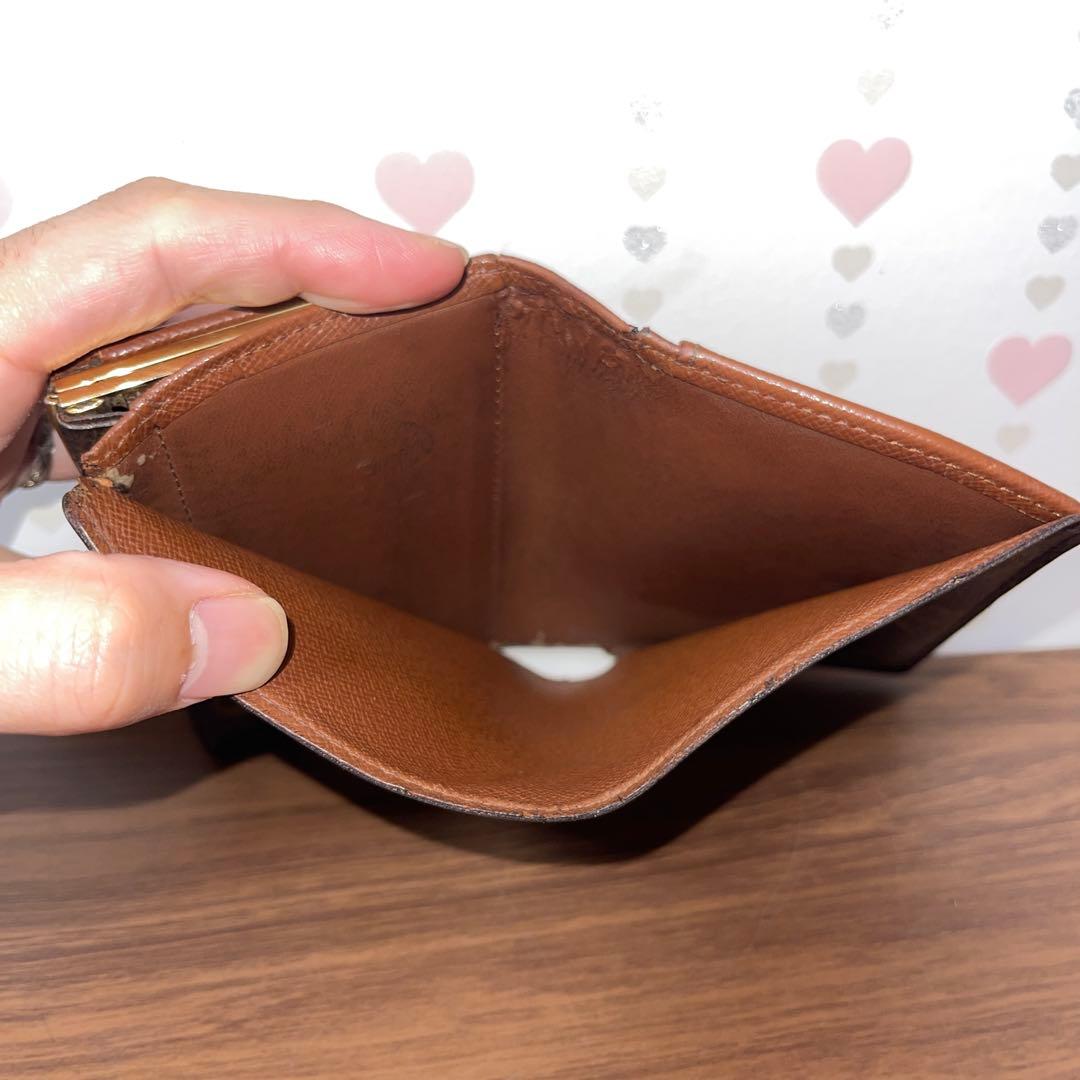 ルイヴィトン モノグラム がま口 二つ折り財布　【超美品】