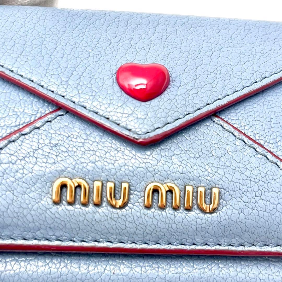 miu miu ミュウミュウ マドラス ラブレター 三つ折り財布 0315-①