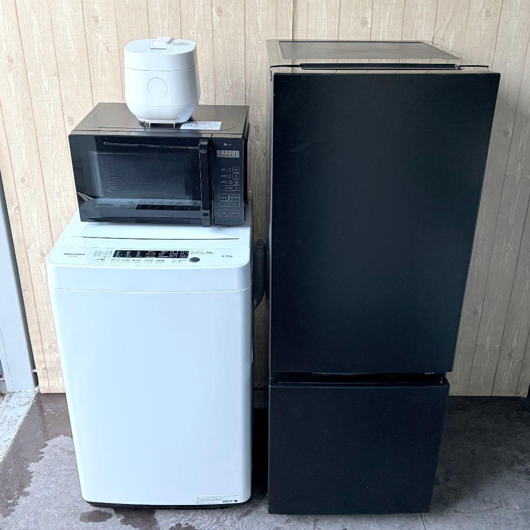配送設置無料！高年式純正メーカー冷蔵庫・洗濯機＋レンジ・炊飯器4点セット！超美品
