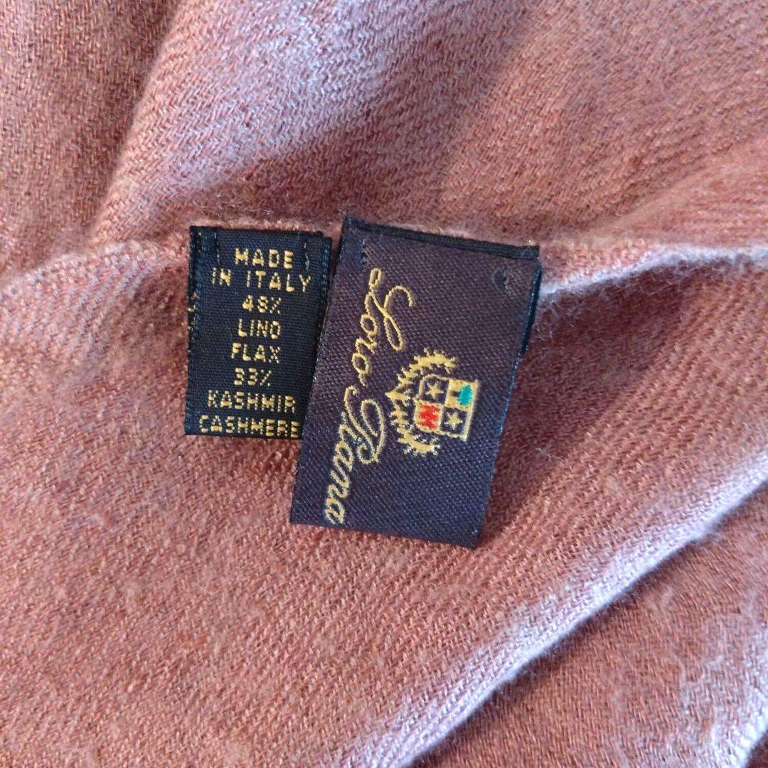 Loro Piana ロロピアーナ カシミヤ シルク ストール 大判 ピンク麻混