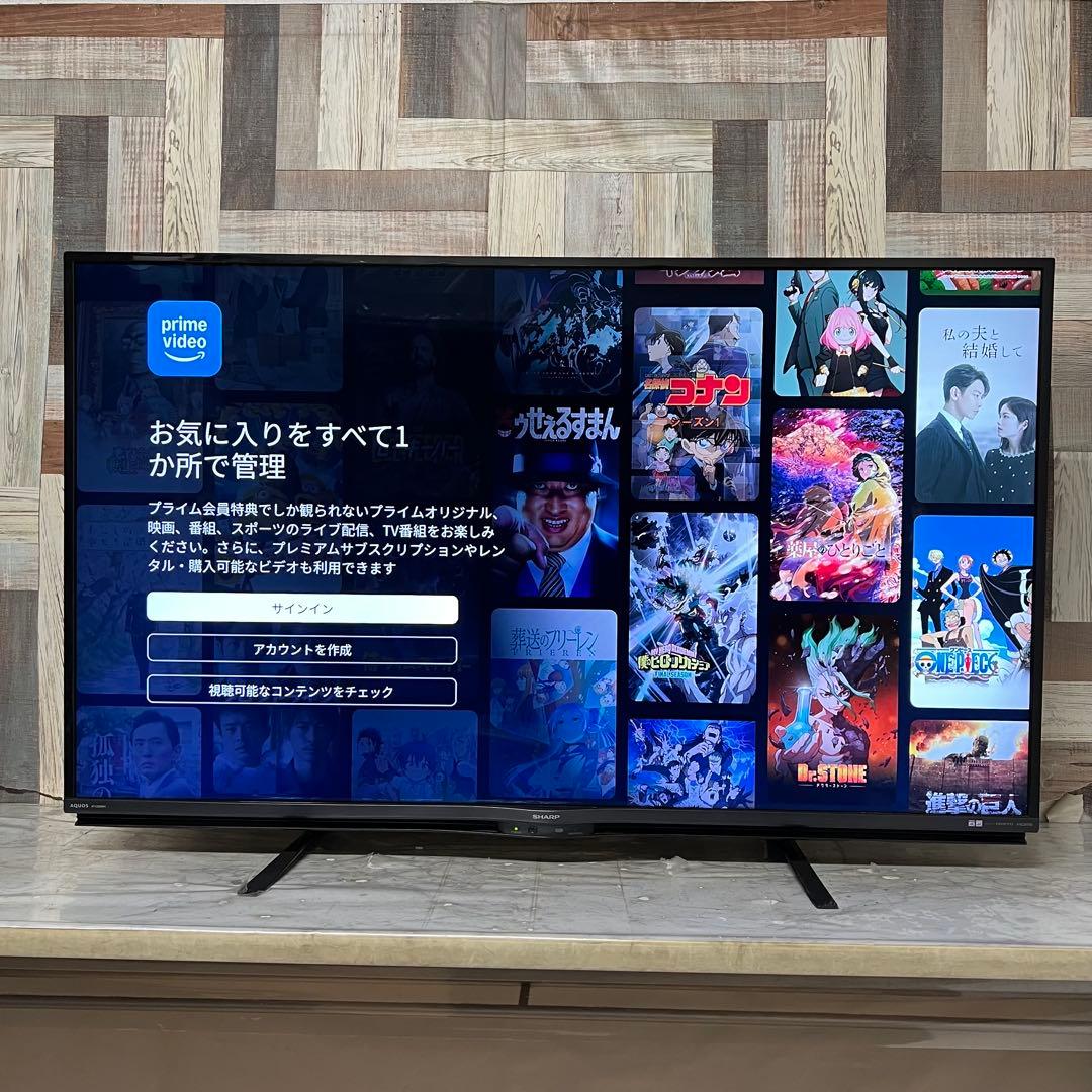 全国送料込❣️シャープ50V型4Kチューナー内蔵Android TVネットアプリ多