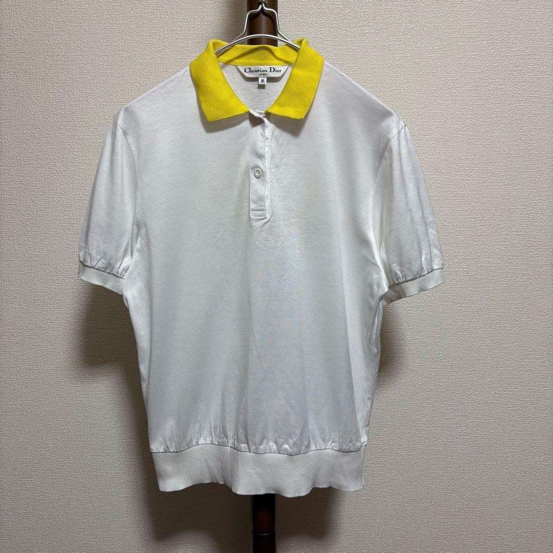 クリスチャンディオール スポーツ ポロシャツ 半袖 白 vintage 90s