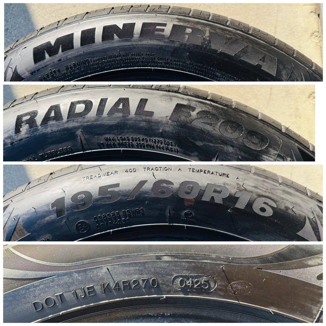 ミネルバ ラジアル F209 195/60R16 2025年製
