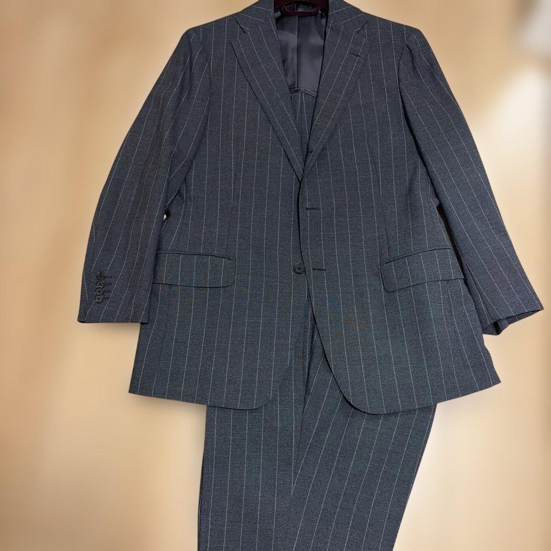 RING JACKET ✖️guji ダークグレー ストライプ スーツ50