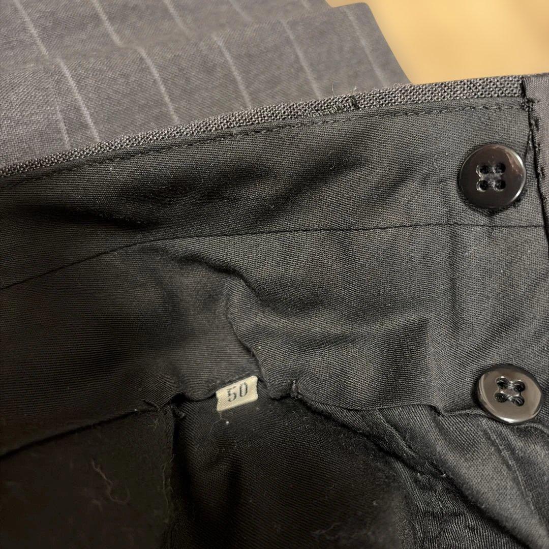 RING JACKET ✖️guji ダークグレー ストライプ スーツ50