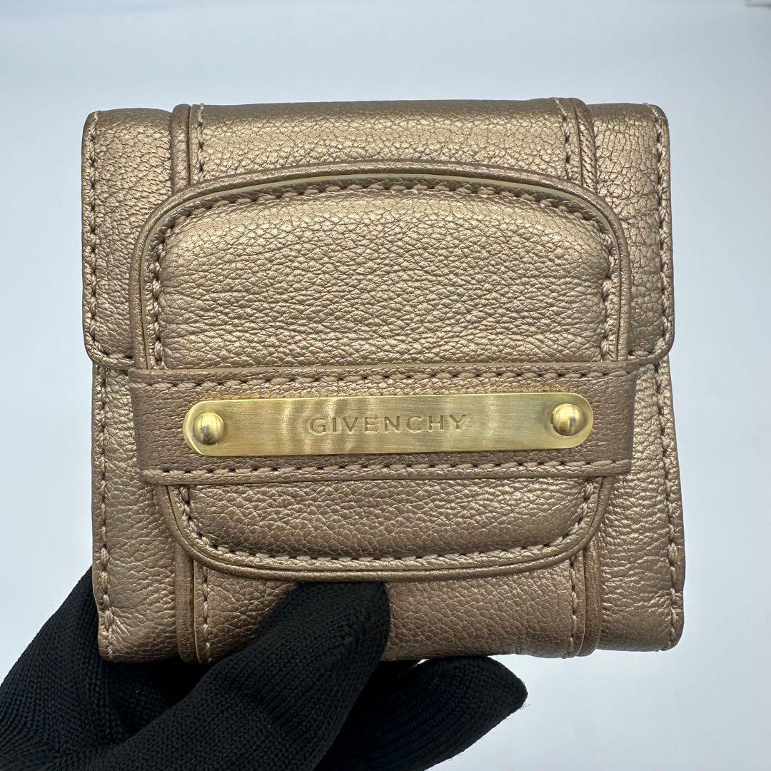 GIVENCHY ジバンシィ 二つ折り財布 レザー ゴールド