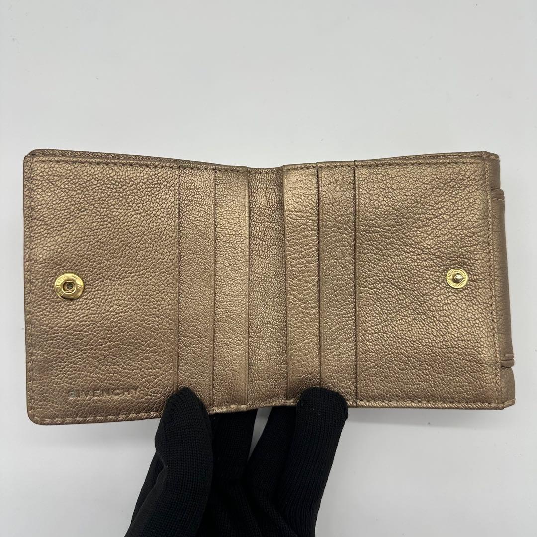 GIVENCHY ジバンシィ 二つ折り財布 レザー ゴールド