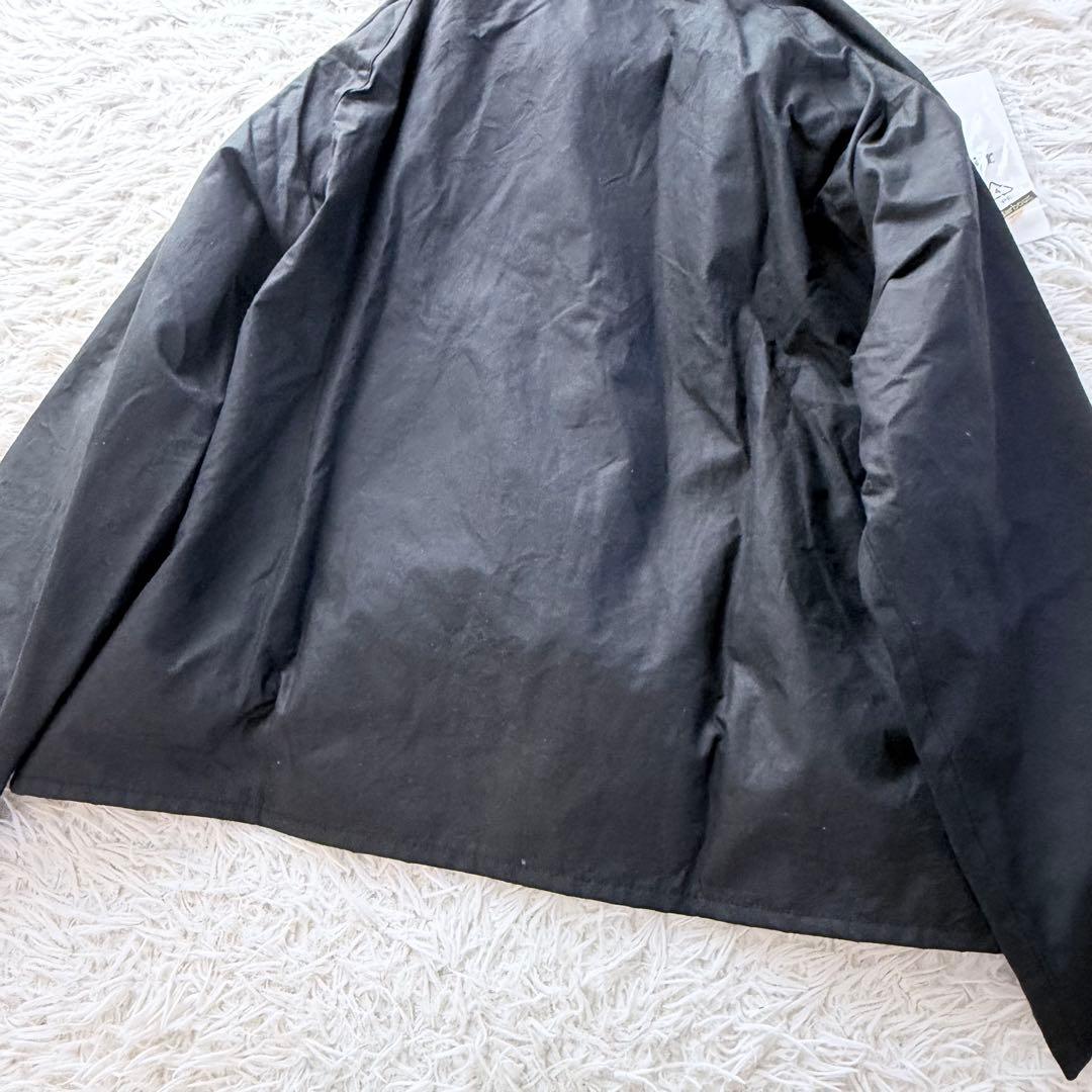 美品　バブアー　トランスポートワックスジャケット　ショート丈　ピンバッジ　黒