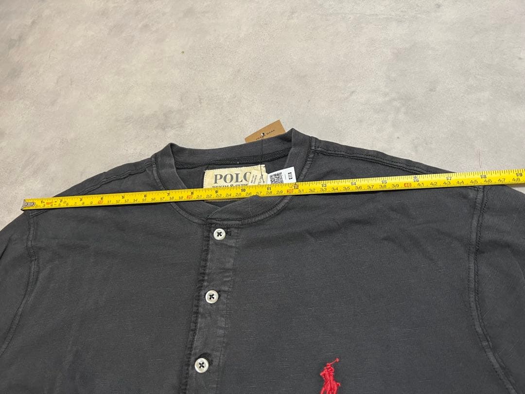 【NWT】 M 長袖 ヘンリーネック Tシャツ ラルフローレン